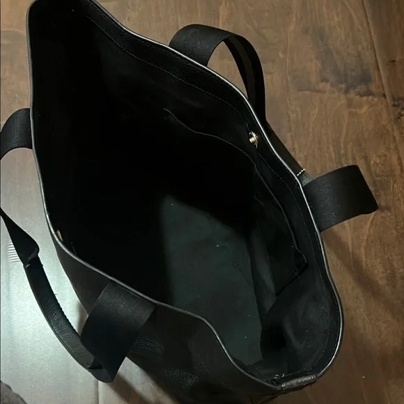 Coach Black Leather Tote with Sturdy Handles - Picture 5 of 8